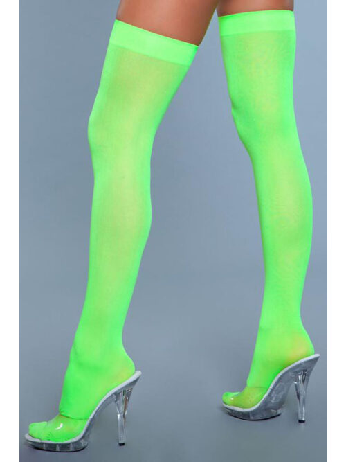 opaque-nylon-thigh-highs-neon-green-one-size-img1