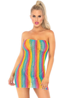rainbow-leopard-lace-tube-dress-one-size-multicolor-img1