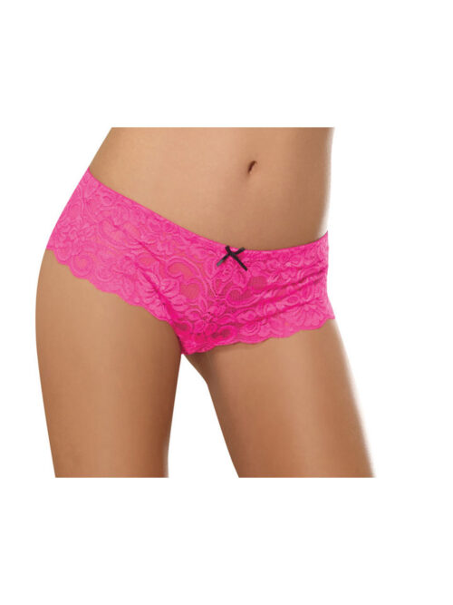 hot-pink-crotchless-panties-lace-boy-short-with-a-black-bow-img2